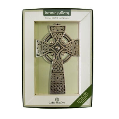 Bronze Plated Wall Plaque With Cross Of Hope Design