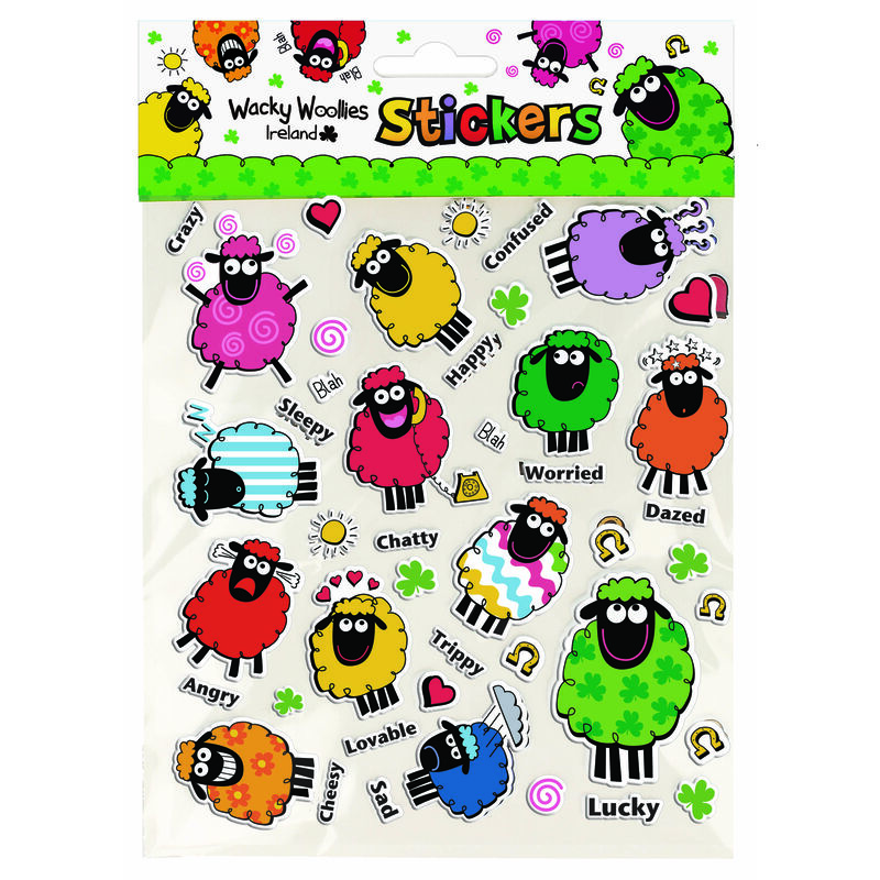 Wacky Woollies Ireland Novelty Sheep Stickers Variety Multipack