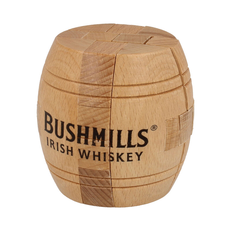 Bushmills Irish Whiskey Designed Wooden Barrel Puzzle