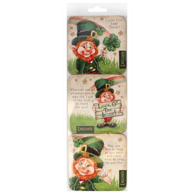 McMurfy Luck O' The Irish Leprechaun Designed 6 Pack Of Coasters