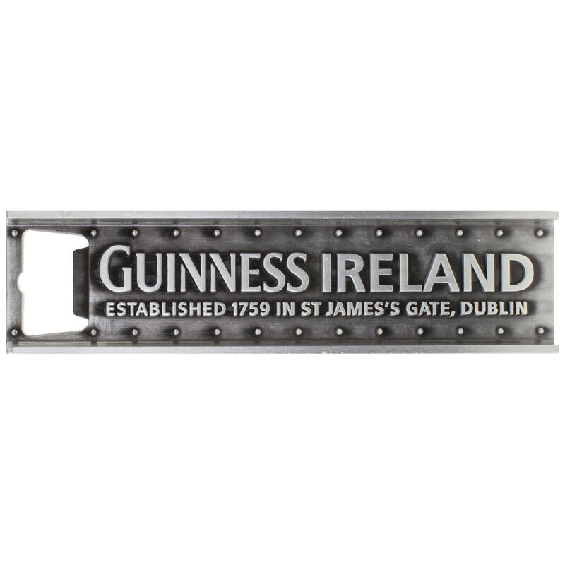 Guinness Girder Style Metal Bottle Opener Magnet with Guinness Ireland Text