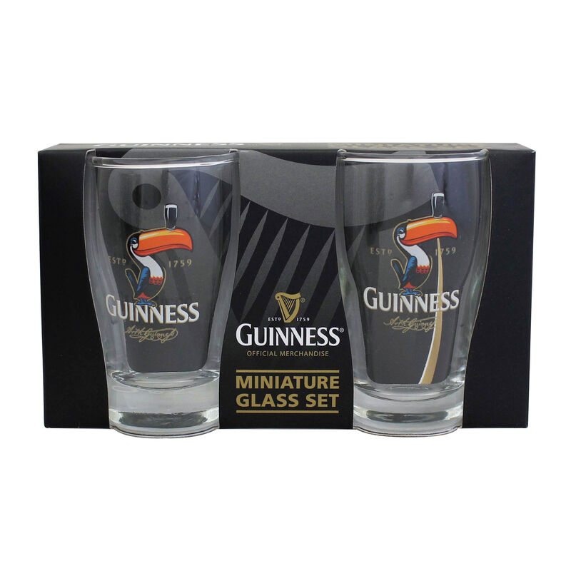 Guinness Miniature Toucan Pint Glass 2 Pack