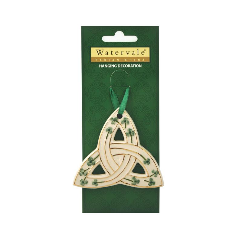 Trinity Knot with Shamrocks Watervale Hanging Decoration