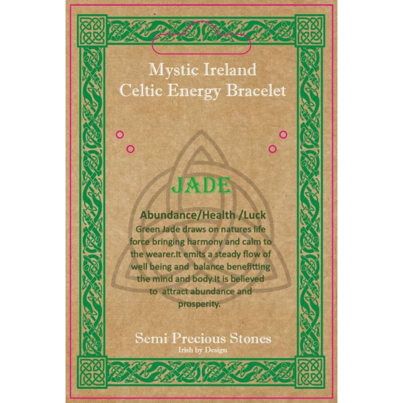 Mystic Ireland Jade Semi Precious Stone Celtic Energy Bracelet