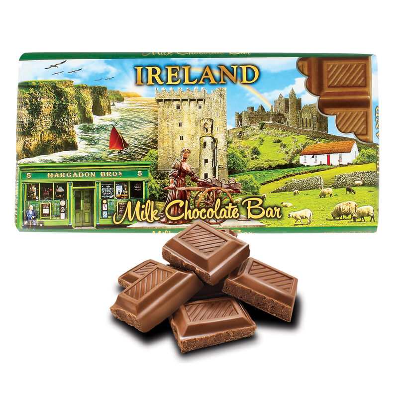 Ireland Famous Landmarks Montage Designed Irish Milk Chocolate  100G