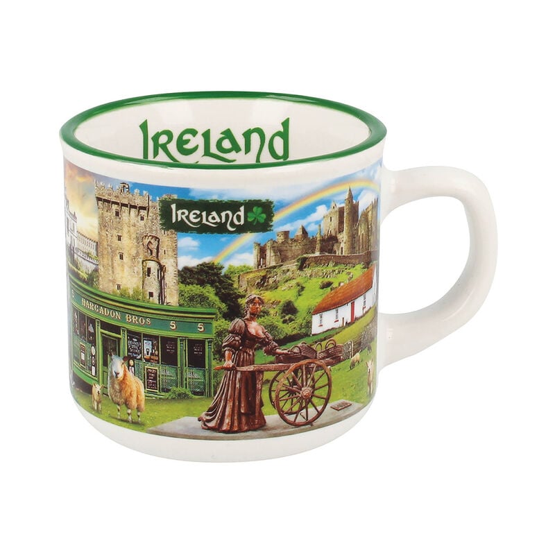 Ireland Montage Espresso Cup With Famous Ireland Landmarks