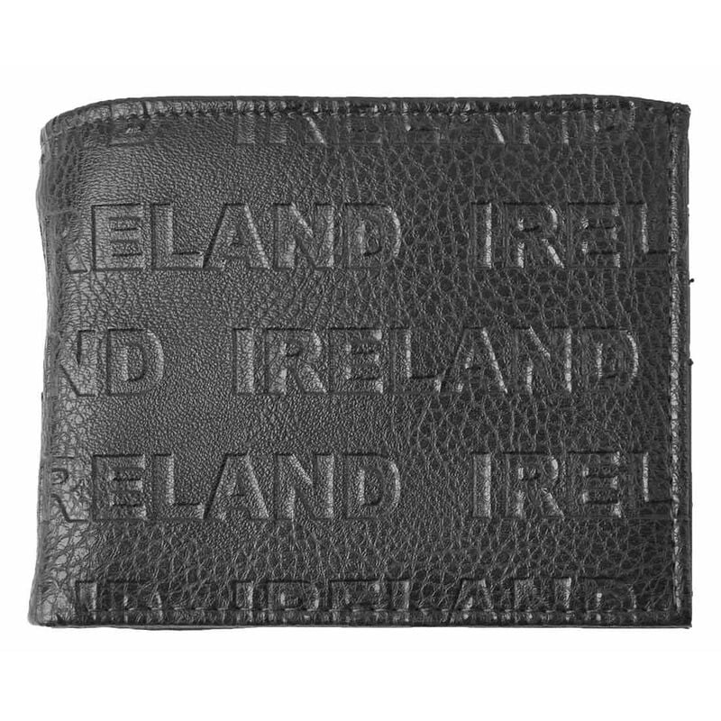 Mccabe Collection Ireland Embossed Genuine Leather Wallet  Black Colour