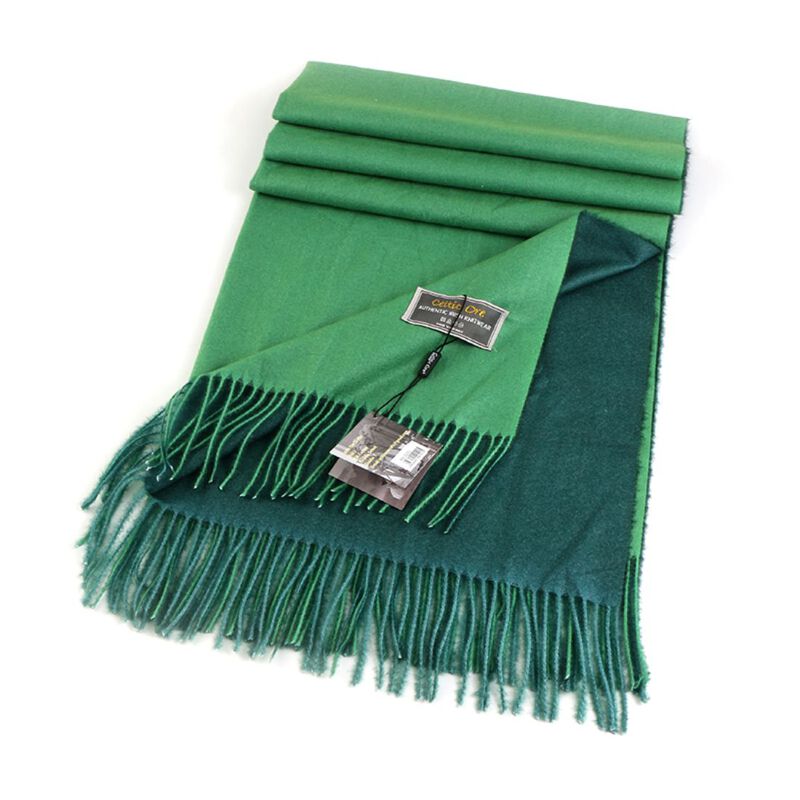 Celtic Ore Authentic Irish Two-Sided Scarf  Dark/Light Green Colour