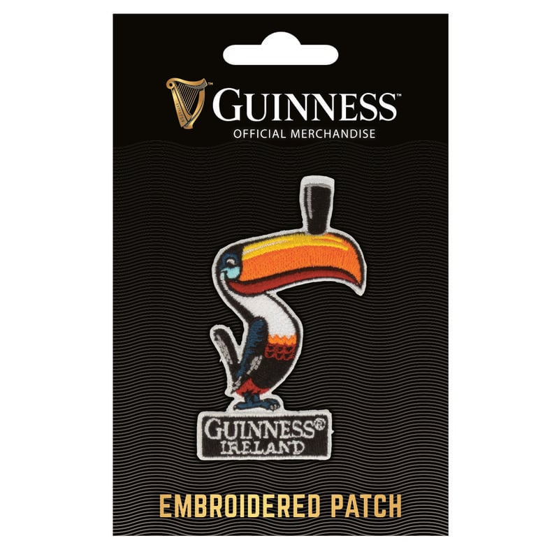 Official Guinness Embroidered Sew On Patch With Toucan Design
