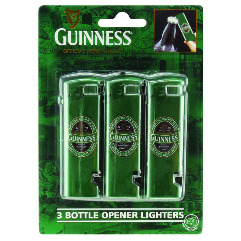 Bottle Opener Lighters (3 Pack) - Guinness Ireland Collection