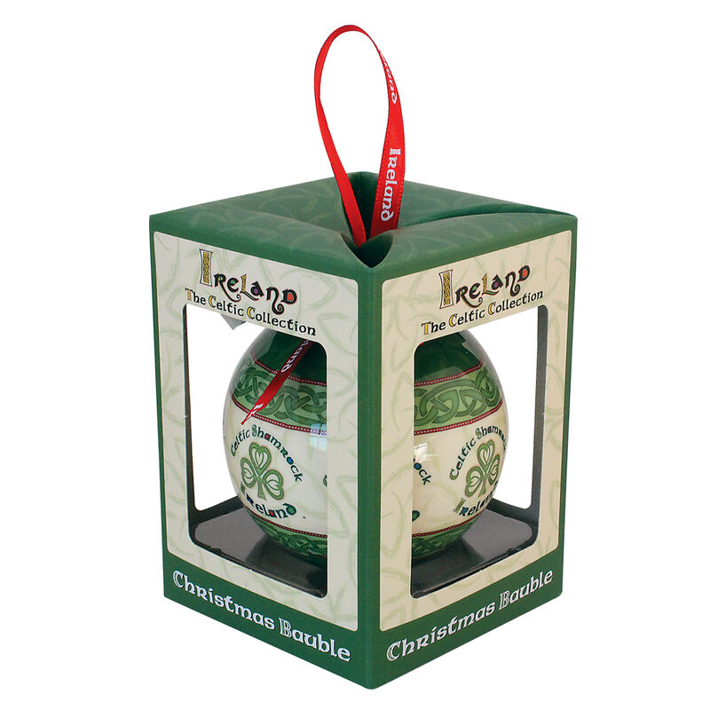 Celtic Collection Christmas Bauble With Shamrock