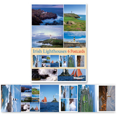 Pack Of Six Postcards Depicting Irish Lighthouses Set Of Six Postcards