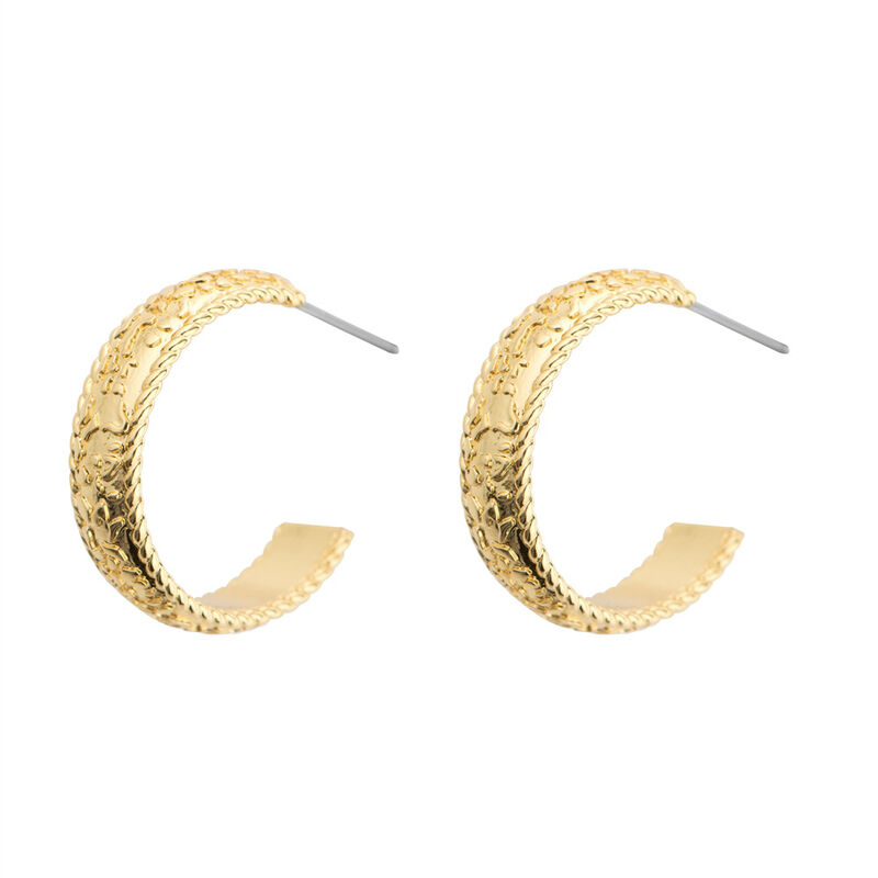Gold Plated Amy Huberman Newbridge Silverware Hoop Earrings