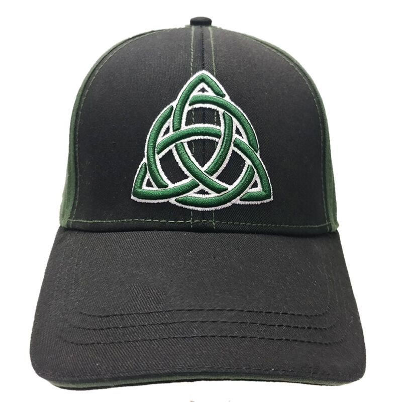 Trinity Celtic Knot 3D Designed Baseball Cap, Black Colour