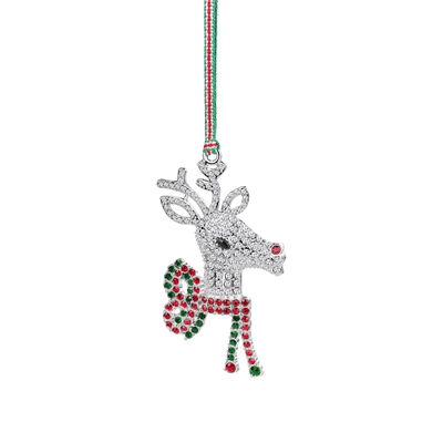 Reindeer with Bow Christmas Tree Decoration
