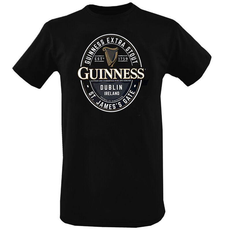 Guinness Extra Stout Stamp Black T-Shirt