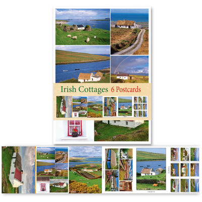 Pack Of Six Postcards Depicting Irish Cottages