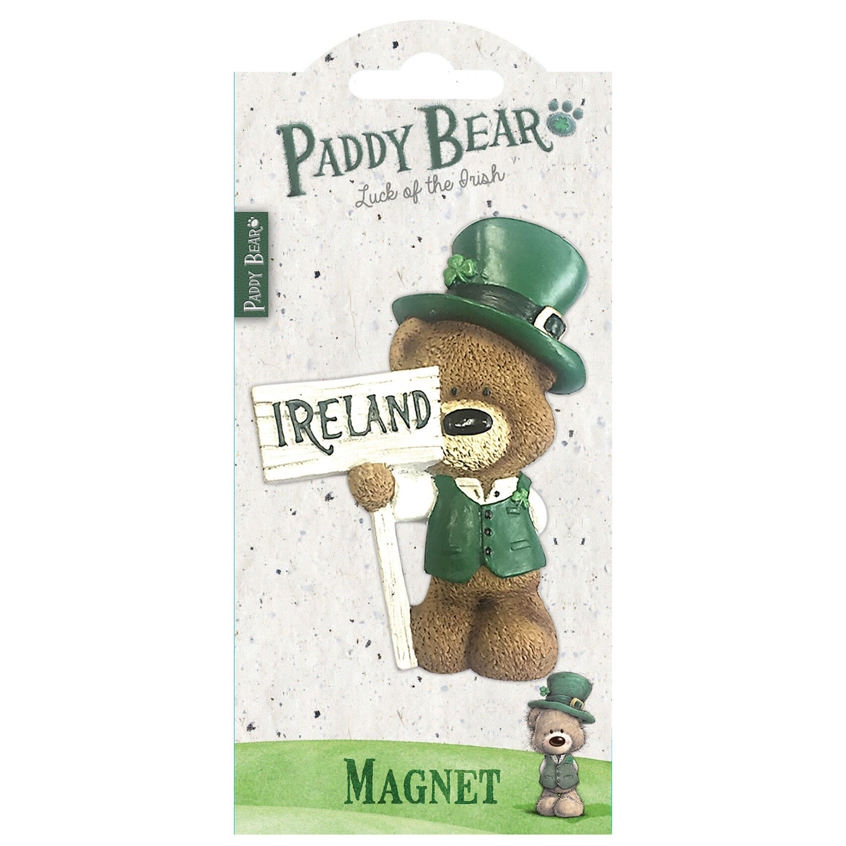 Paddy Bear Irish Designed Resin Magnet With Ireland Sign