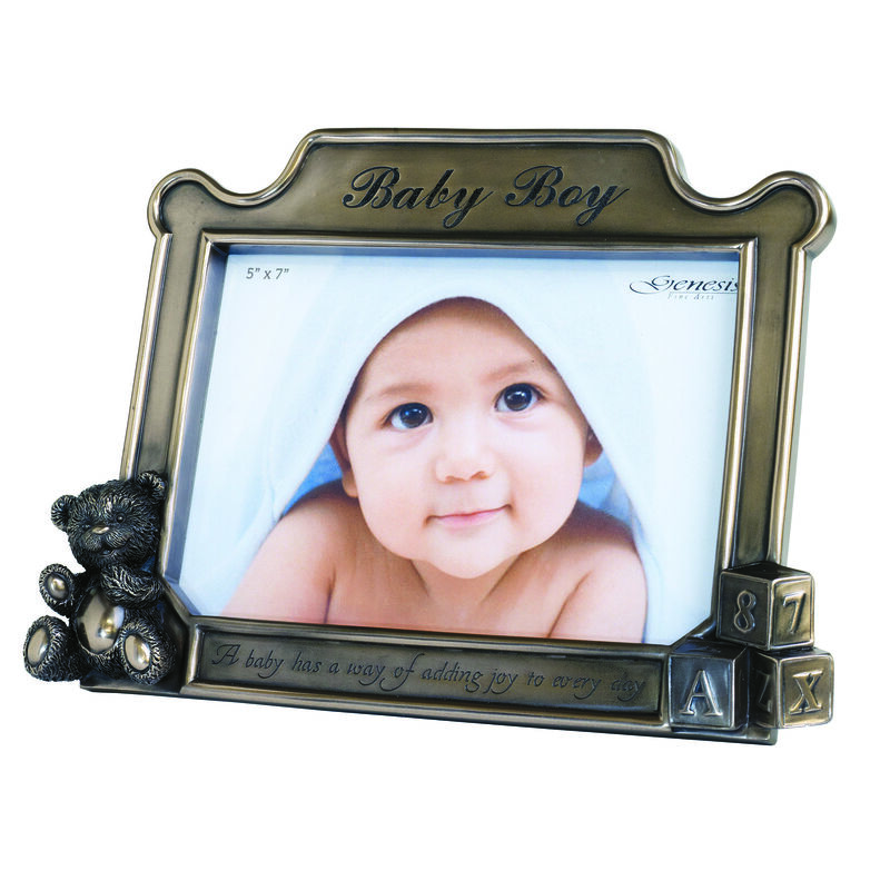 Bronze Baby Boy Frame 5" x 7"
