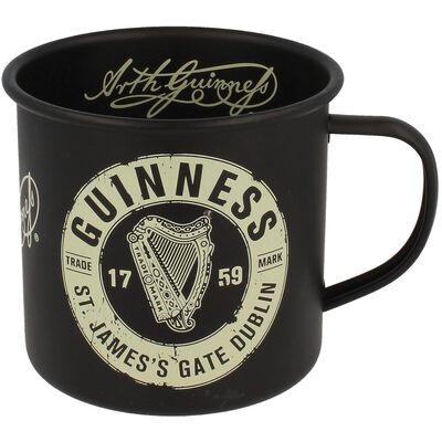 Guinness Enamel Mug- Black