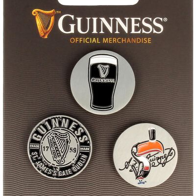 Guinness Official Merchandise 3 Pack Of Golf Ball Markers