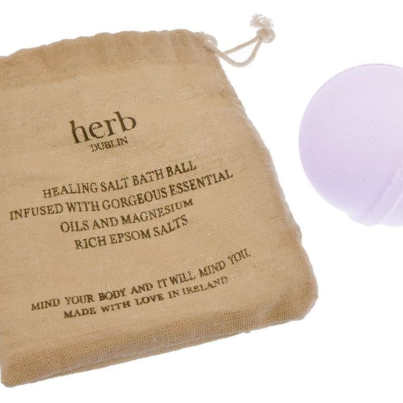 Lavender Bath Ball With Epsom Salts And Essential Oils From Herb Dublin