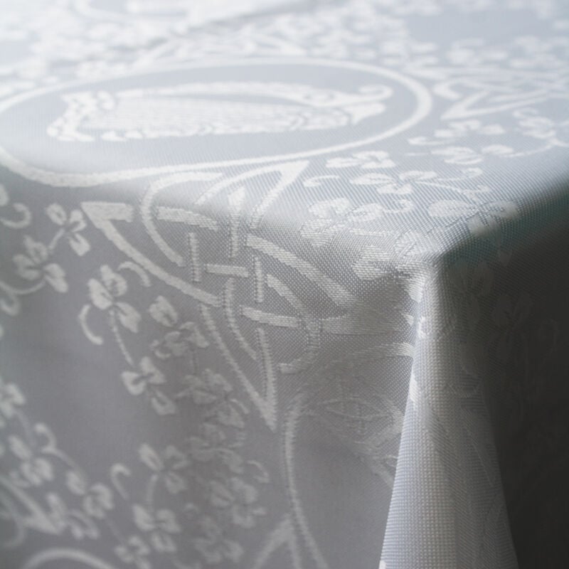 Celtic Damask Linen Union Tablecloth  70” X 90” / 178 X 128 Cm