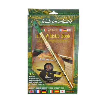 Walton's Irish Tin Whistle In D Book And Cd