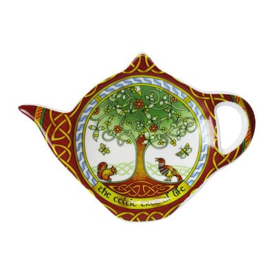 New Bone China Teabag Holder With Celtic Tree Of Life Design  8Cmx11Cm