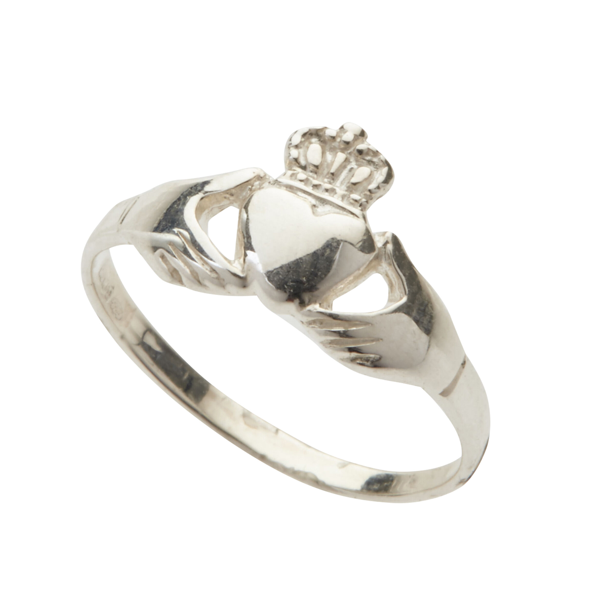 Sterling Silver Childrens Claddagh Ring D-K 