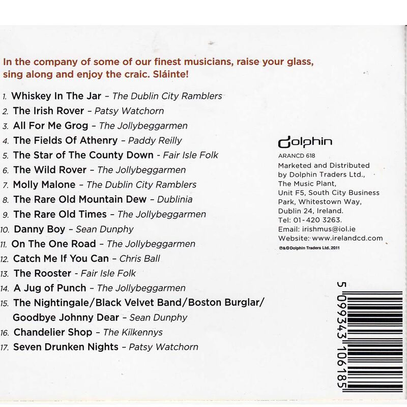 Best Irish Traditional Pub Songs 17 Track Cd From The Best Of Irish Bands