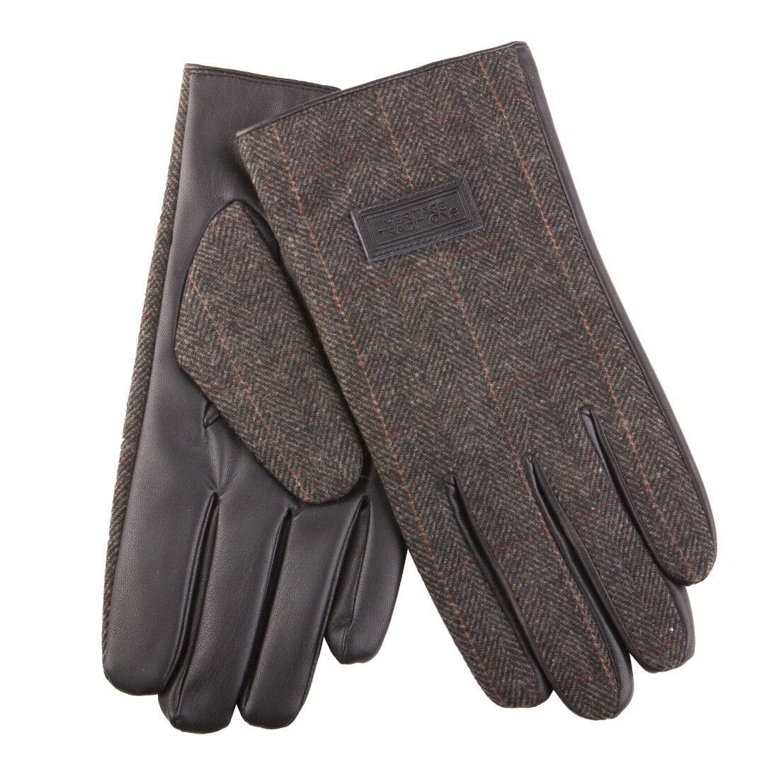 Heritage Traditions Mens Grey Herringbone Check Driving Boxed Gloves Gift 