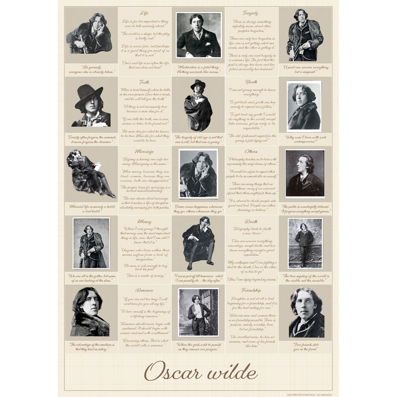 Oscar Wilde “His Quotable Life” Poster 
