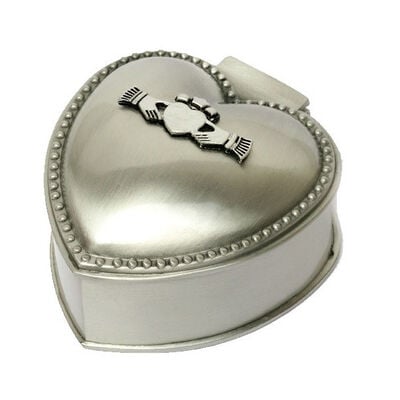 Mullingar Pewter Ring Box With Claddagh Pattern