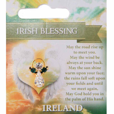 Guardian Angel Pin With Irish Blessing