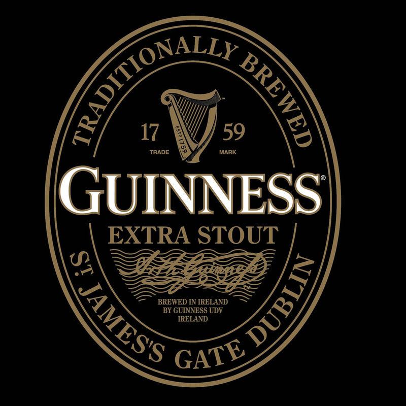 Guinness Ladies Label In Gold T-Shirt