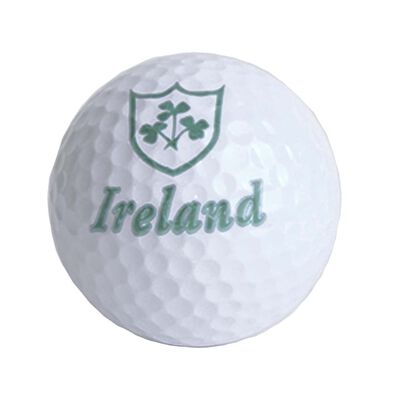 Loose Golf Ball With Spring Shamrock Design