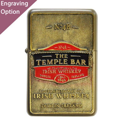 Oil Lighter With Temple Bar Traditional Irish Whiskey Design