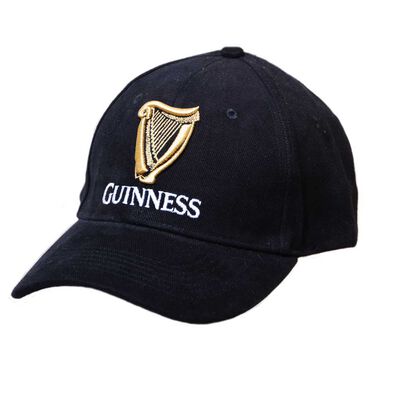 Guinness Baseball Cap With Official Logo  Black Colour