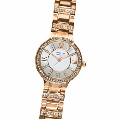 Tipperary Crystal Continuance Rose Gold Watch