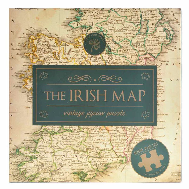 The Irish Map Beautifully Illustrated Vintage 1000 Pieces Jigsaw Puzzle