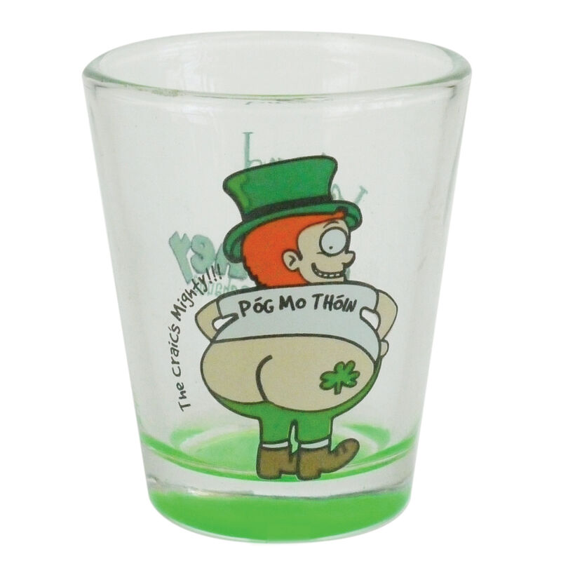 Loose Shot Glass With Craic Is Mighty Looney Lep Design