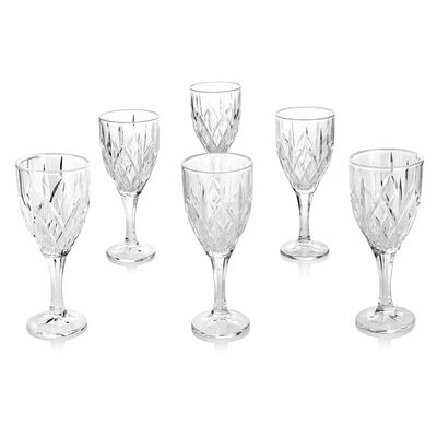 Newbridge Silverware  Set of 6 Wine Glasses, 300ml