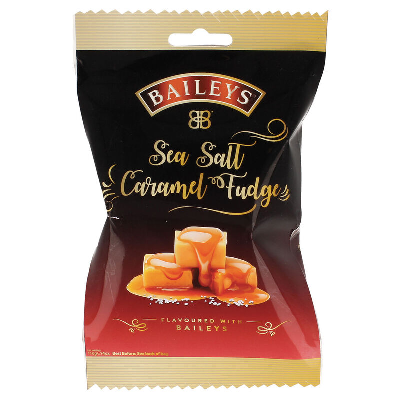 Original Baileys Flavoured Unique Creamy Luxury Sea Salt Caramel Fudge Bag 110G