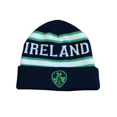 Lansdowne Designed Navy  White And Green Ireland Knitted Kids Hat