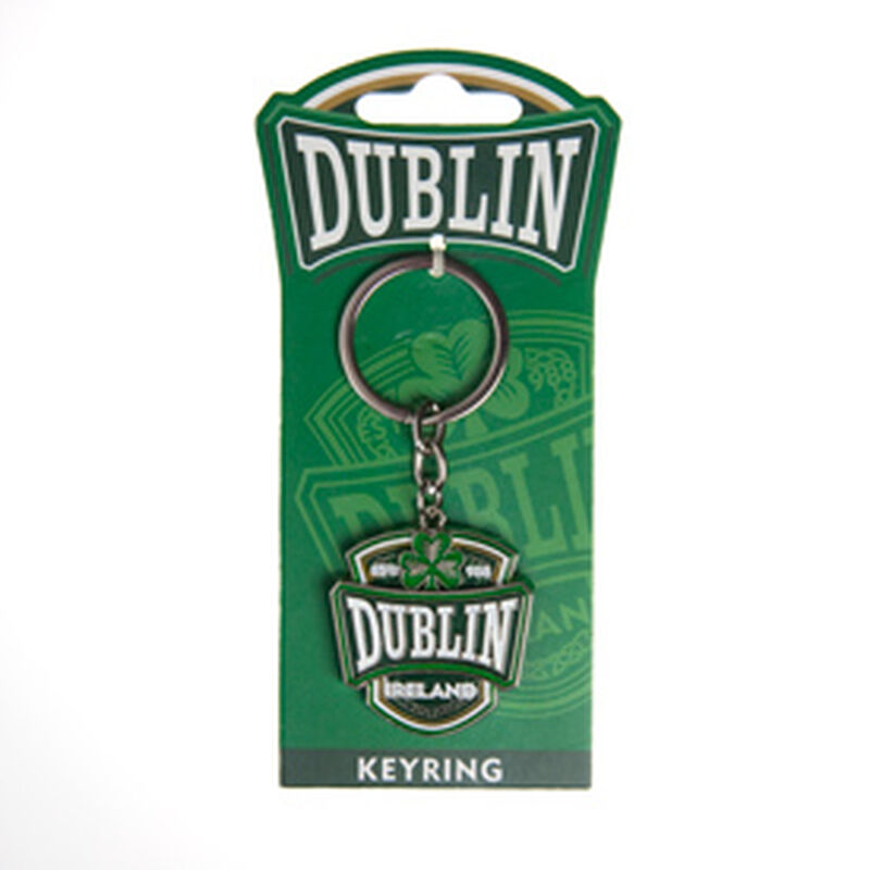 Metal Keychain With Dublin Varsity Crest