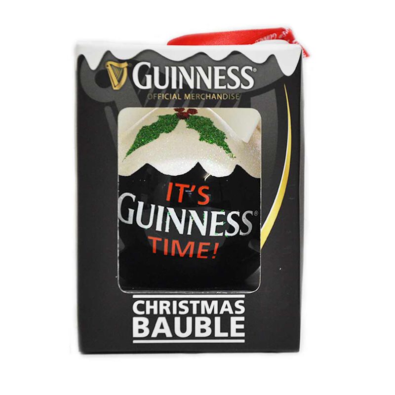 Guinness Bauble - Plastic With A Snow White Top With Its Guinness Time Text