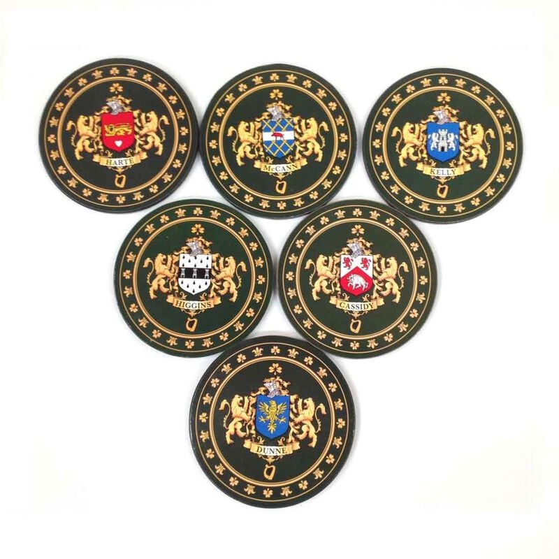 Heraldic Coaster Cork Back With Your Family Crest  One Coaster Per Order