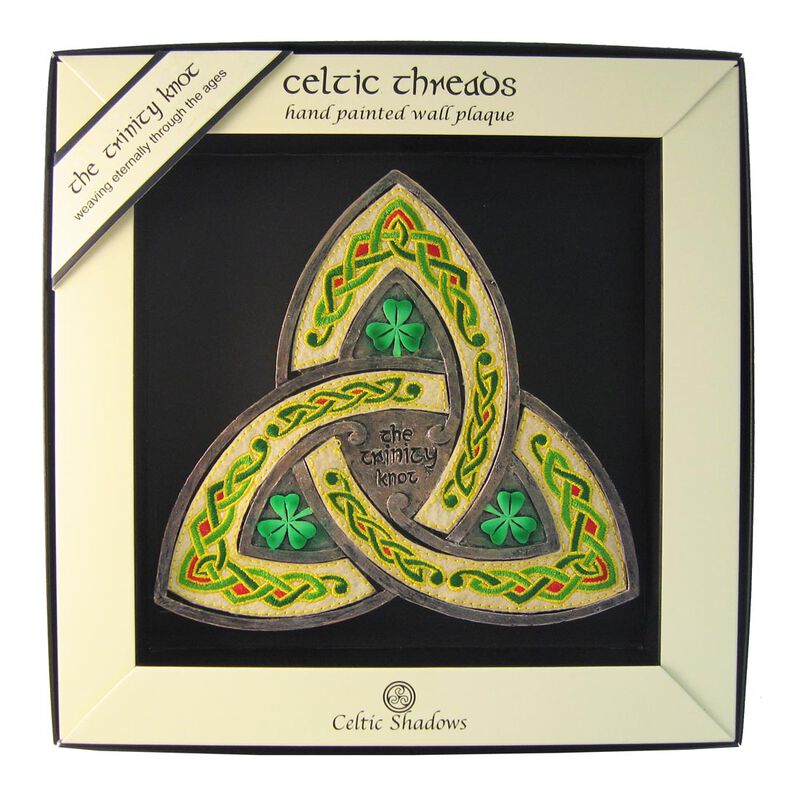 Celtic Threads Hand Painted Trinity Knot Plaque With Colourful Celtic Artwork