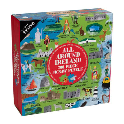 All Around Ireland 500-Piece Jigsaw Puzzle With Irish Map Poster
